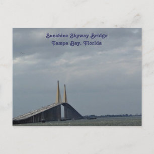Cartão Postal Ponte Sunshine Skyway Tampa Bay, FL. Postar placa