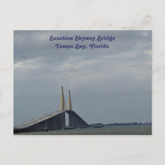 Cartão Postal Ponte Sunshine Skyway Tampa Bay, FL. Postar placa