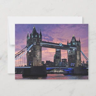 Cartão Postal Ponte Torre de Londres à noite