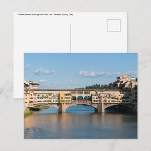 Cartão Postal Ponte Vecchio ponte antigo - Florença, Itália