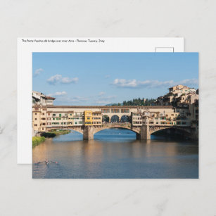 Cartão Postal Ponte Vecchio — Ponte velha - Florença, Itália