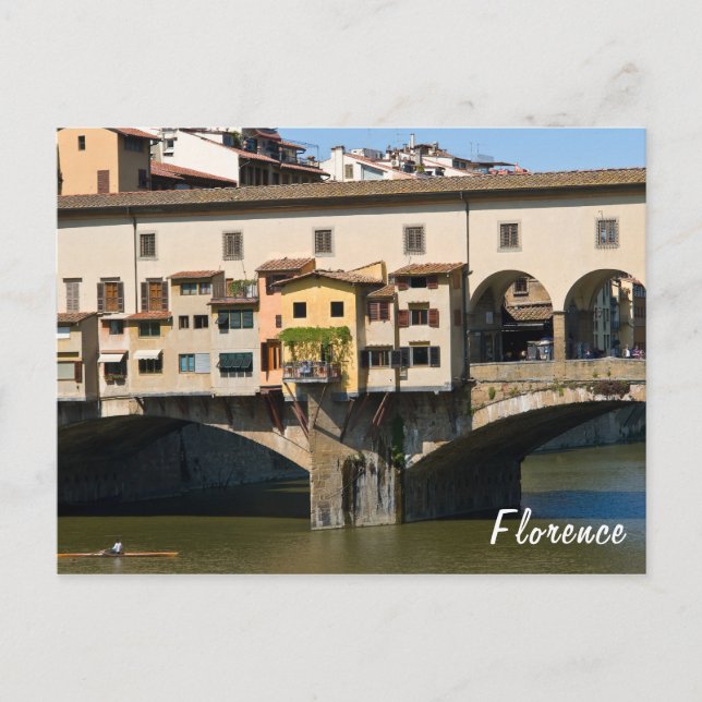 Cartão Postal Ponte Vecchio — Ponte velha - Florença, Itália (Frente)