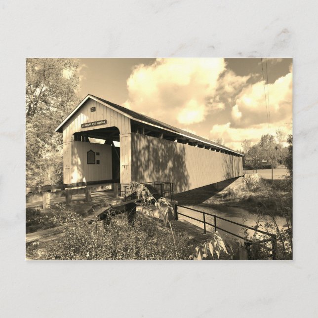 Cartão Postal Ponte Vintage Coberta (Frente)