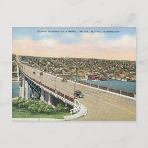 Cartão Postal Ponte Vintage Seattle Aurora