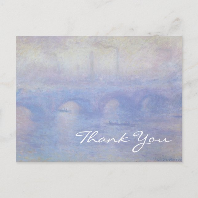 Cartão Postal Ponte Waterloo de Monet (Frente)