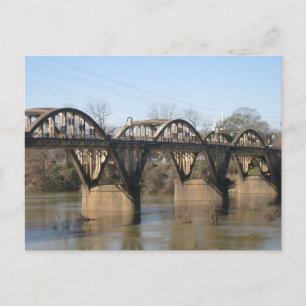 Cartão Postal Ponte Wetumpka Margem do Rio Alabama Fotografia