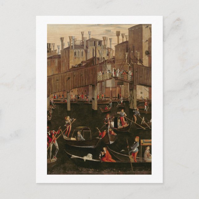 Cartão Postal Ponte Wooden Rialto, do Milagre do Reli (Frente)