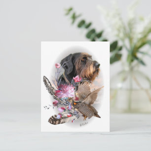 Cartão Postal Ponteiro alemão Wirehaired