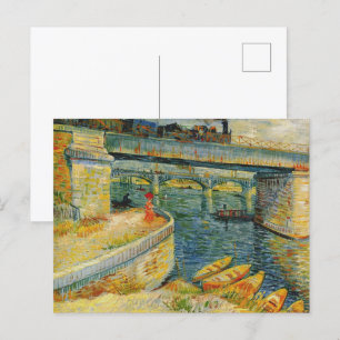 Cartão Postal Pontes sobre o Sena por Vincent van Gogh