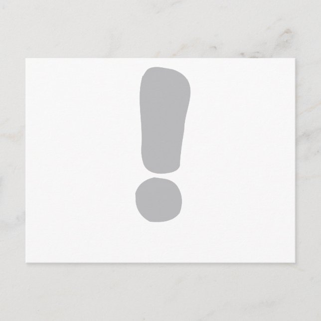 Cartão Postal Ponto de exclamação! (Frente)