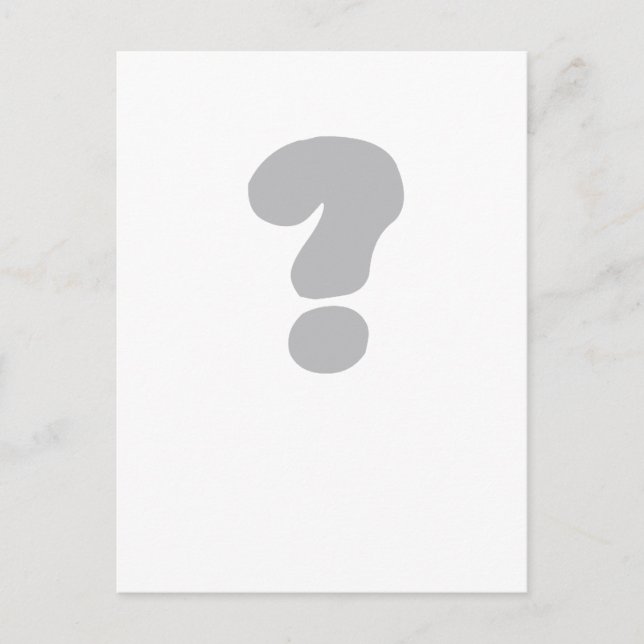 Cartão Postal ponto de interrogação? (Frente)