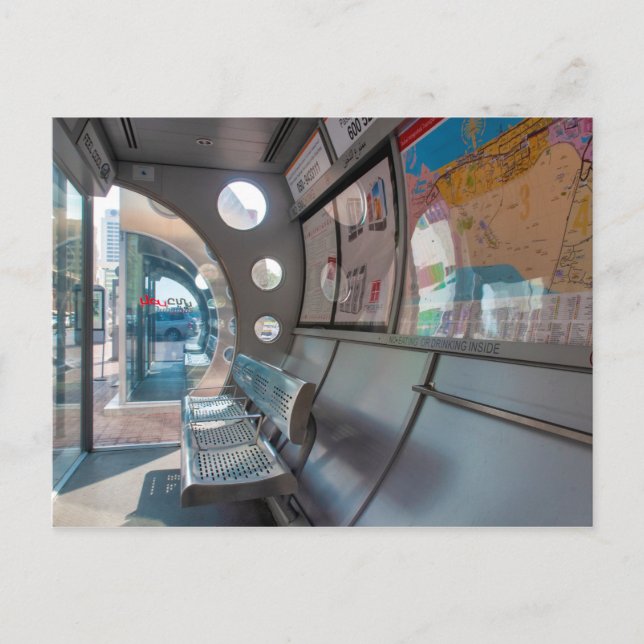 Cartão Postal Ponto de ônibus de Dubai (Frente)