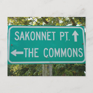 Cartão Postal Ponto Sakonnet, Os Comuns, Pequeno Compton, RI