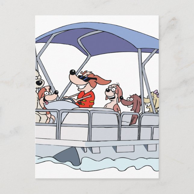 Cartão Postal Pontoon Boat (Frente)