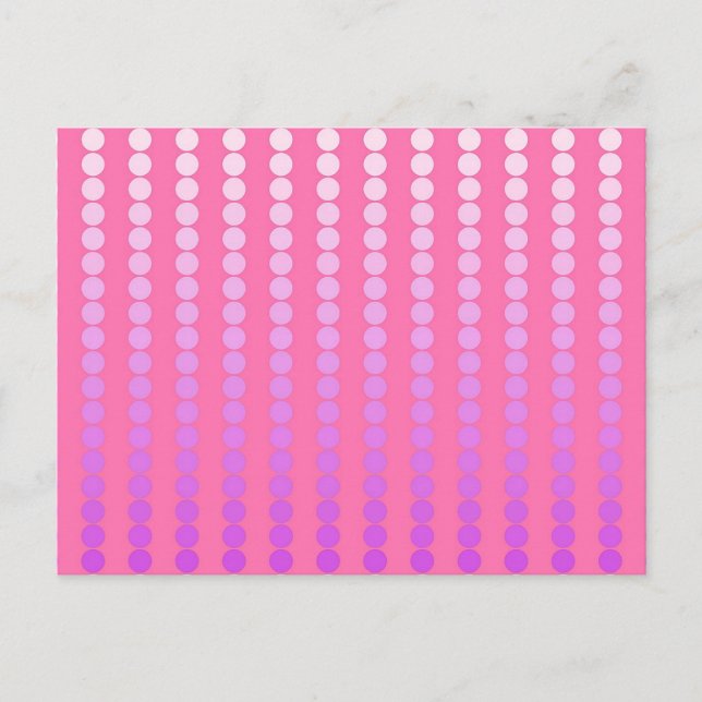Cartão Postal Pontos de cetim - rosa e orquídea (Frente)