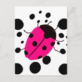 Cartão Postal Pontos de Ladybug