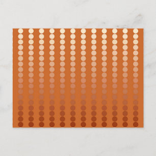 Cartão Postal Pontos de Satin - ferrugem e cobre