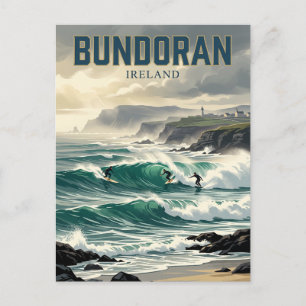 Cartão Postal Pontos de Surf na Bundoran Irlanda