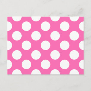 Cartão Postal Pontos Pintados Rosa Quente