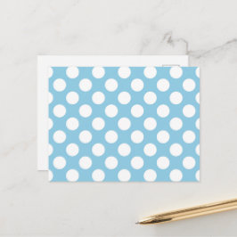 Cartão Postal Pontos Polka Azuis, Padrão de Pontos Polka, Pontos
