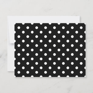 Cartão Postal Pontos Polka Preto e Branco