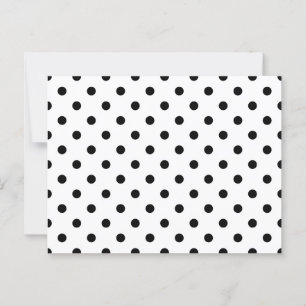 Cartão Postal Pontos Polka Pretos