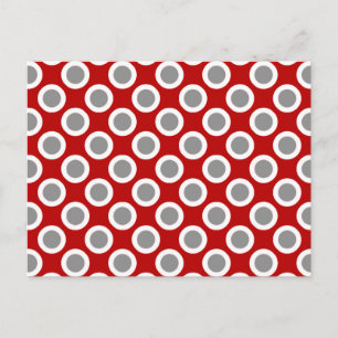 Cartão Postal Pontos retrorreflectores circulados, vermelho prof