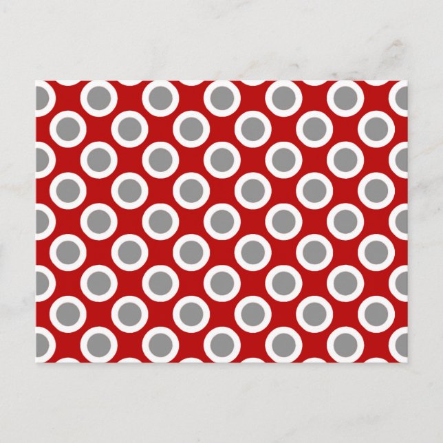 Cartão Postal Pontos retrorreflectores circulados, vermelho prof (Frente)