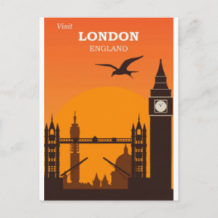 Cartão Postal Pontos Turísticos de Londres Inglaterra Viagem Ant