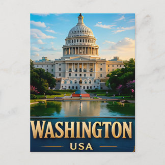 Cartão Postal Pontos Turísticos de Washington DC Lembrança de Vi