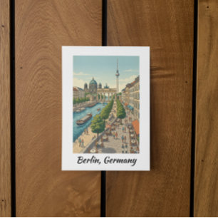 Cartão Postal Pontos Turísticos Personalizados Berlim Alemanha V
