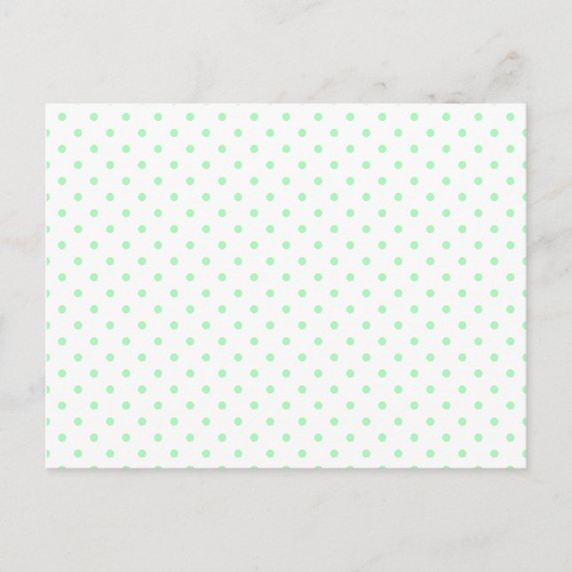 Cartão Postal Pontos Verde-Menta (Frente)