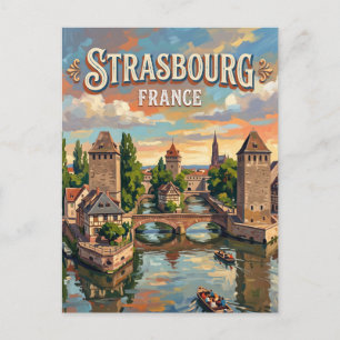 Cartão Postal Ponts Couverts Estrasburgo França