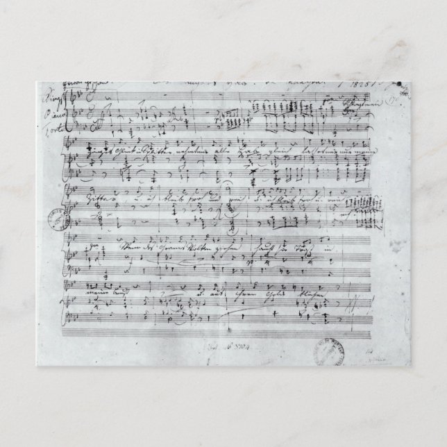 Cartão Postal Pontuação autografada do 'Des Sangers Habe' mentir (Frente)