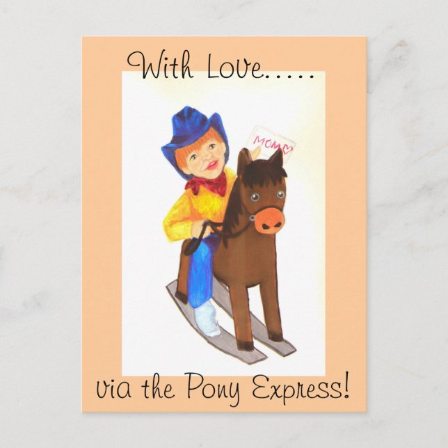 Cartão Postal Pony Express (Frente)