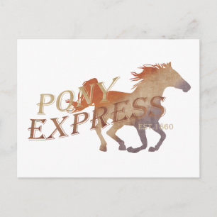 Cartão Postal Pony Express Vintage