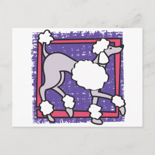 CARTÃO POSTAL POODLE