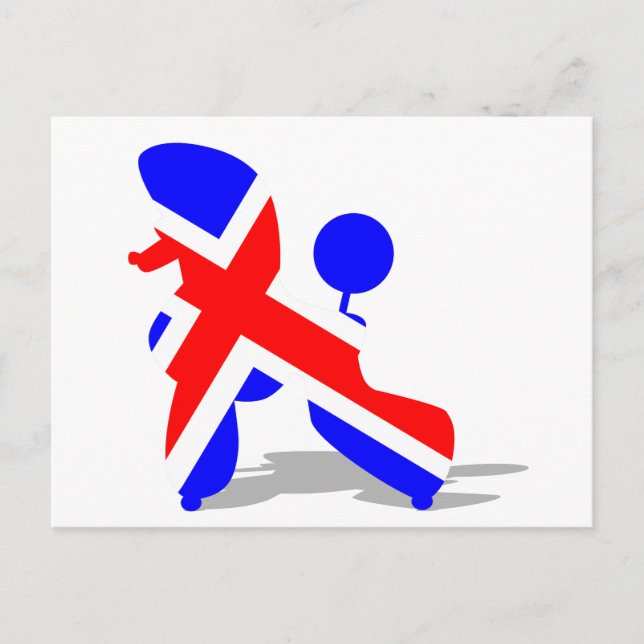 Cartão Postal Poodle britânico (Frente)