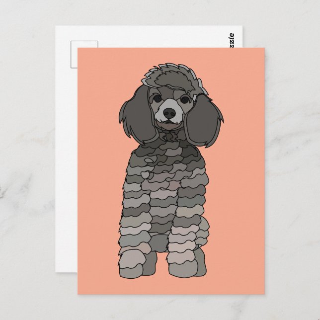 Cartão Postal Poodle Dog Pet (Frente/Verso)