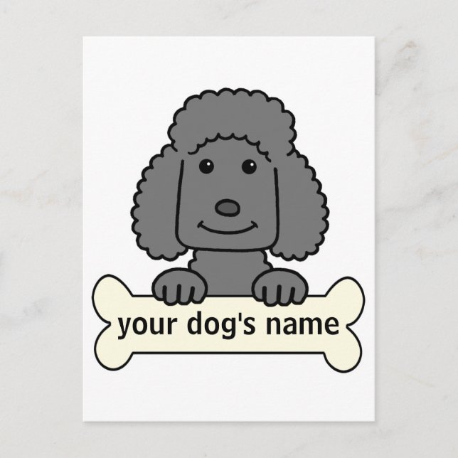 Cartão Postal Poodle Personalizado (Frente)