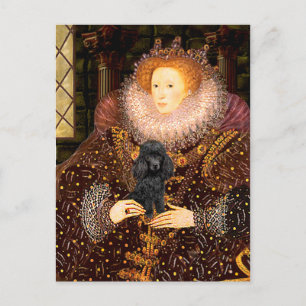 Cartão Postal Poodle (preto 1) - Rainha