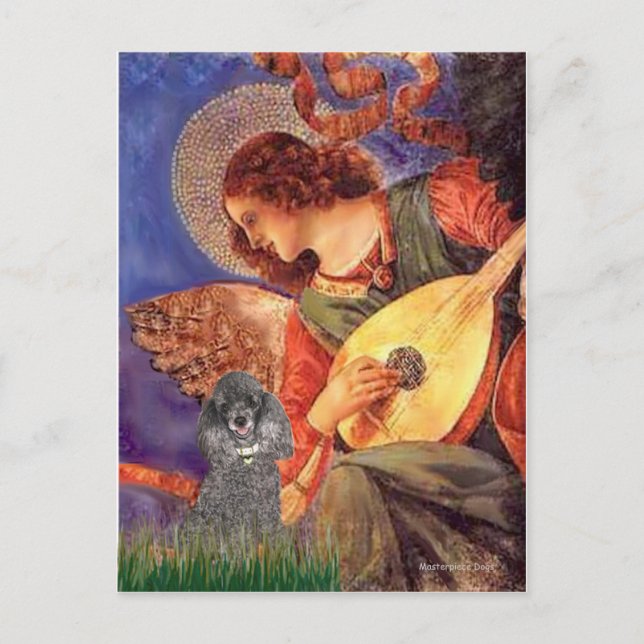 Cartão Postal Poodle(s) - Anjo Bandolim (Frente)
