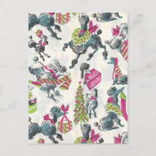 Cartão Postal Poodles Feriados de Férias Frescas Fúnebres Grátis