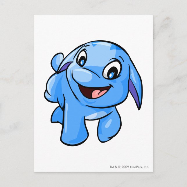 Cartão Postal Poogle Blue (Frente)