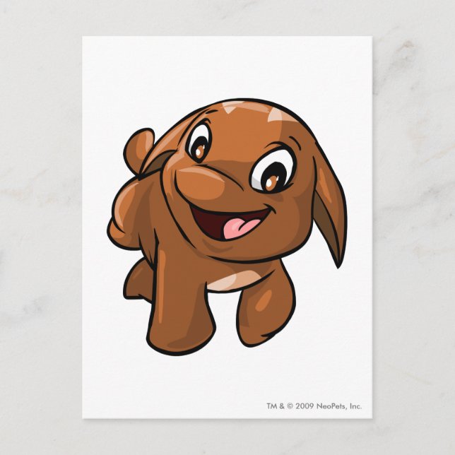 Cartão Postal Poogle Brown (Frente)