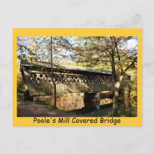 Cartão Postal Poole's Mill Covered Bridge