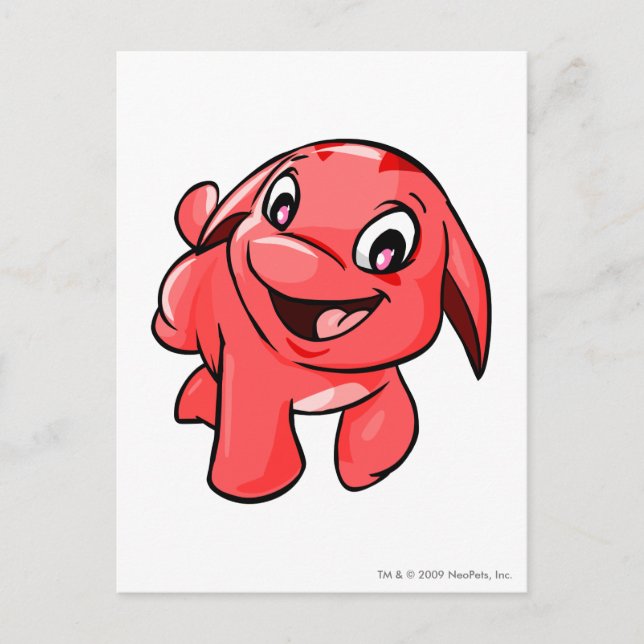 Cartão Postal Pooogle Red (Frente)