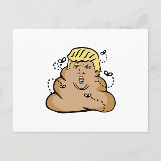 Cartão Postal poop donald trump (Frente)