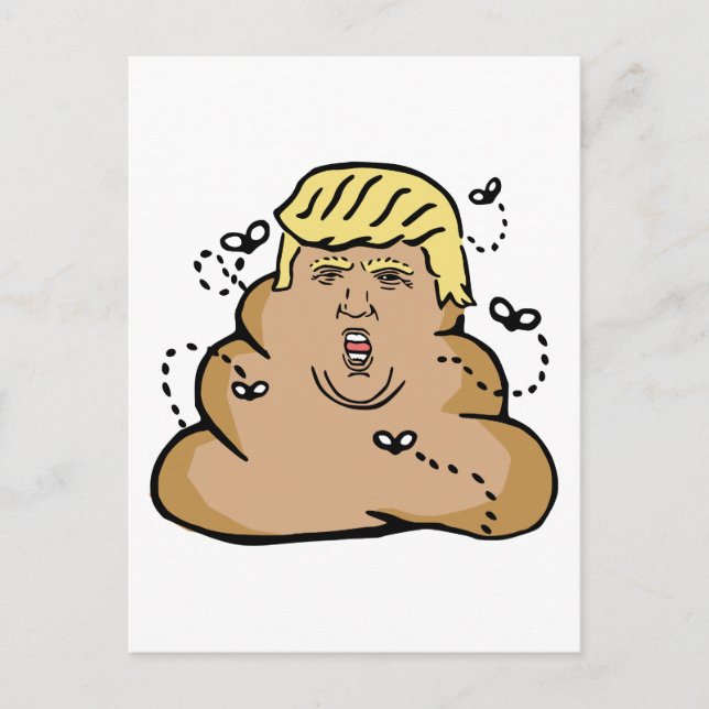 Cartão Postal poop donald trump (Frente)