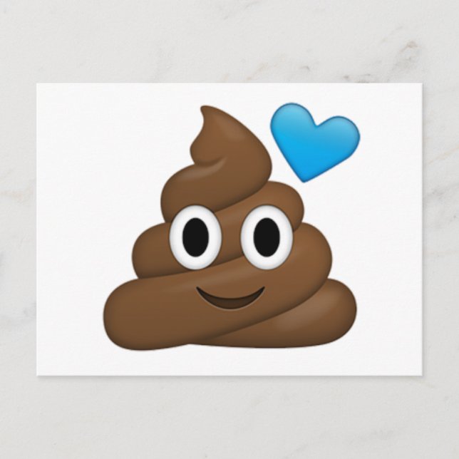 Cartão Postal Poop Emoji (Frente)